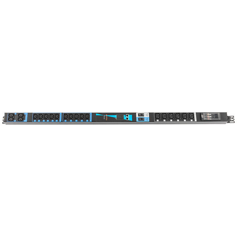 PDU de Rack Inteligente Ecológica con Sensor TCP/IP Vertical C13 C19 de 20 Salidas