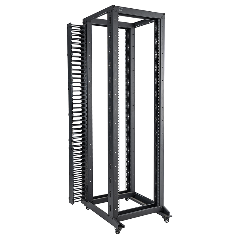 Rack Abierto Ajustable de 4 Postes Negro 18U-47U